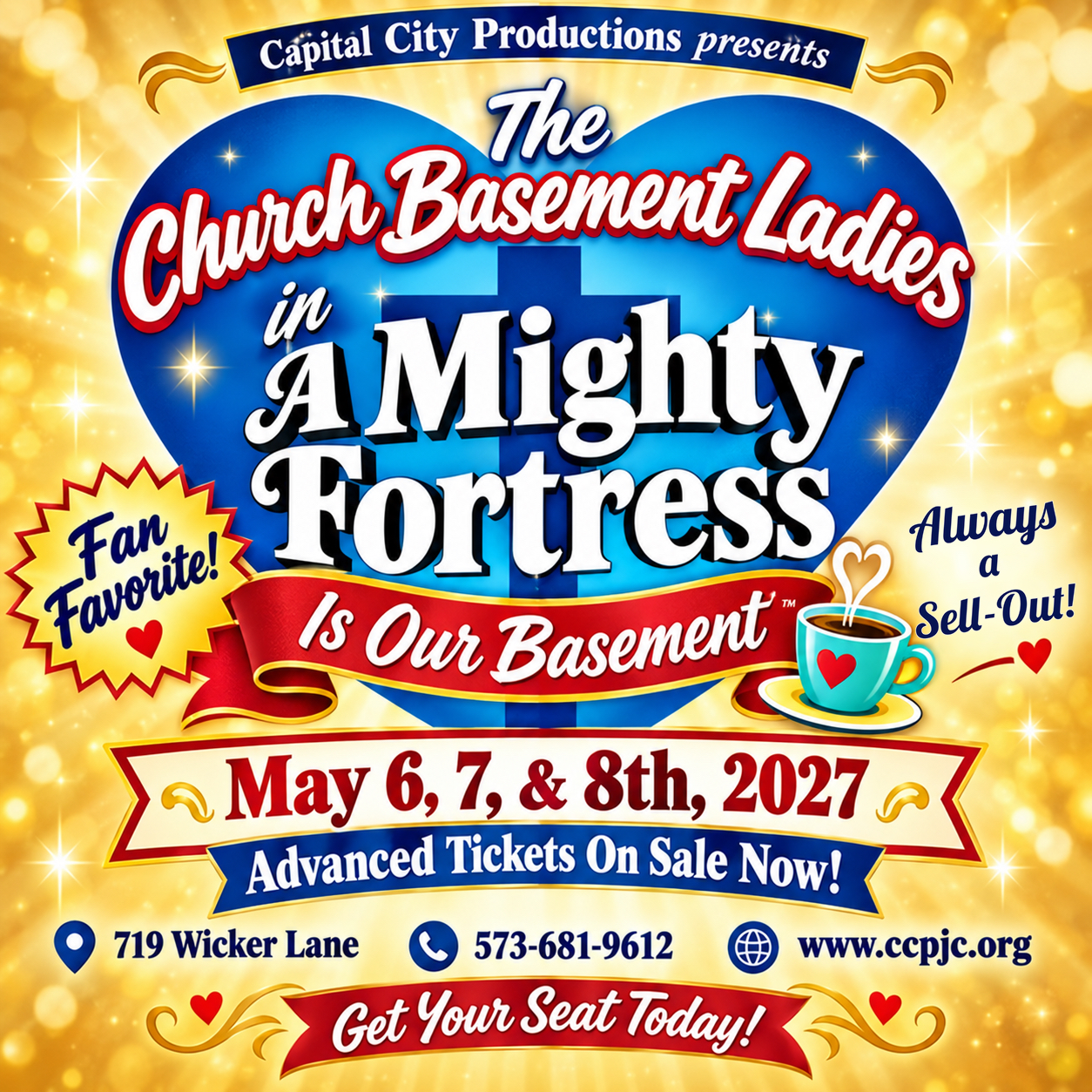 Church Basement Logo - Mighty Fortress